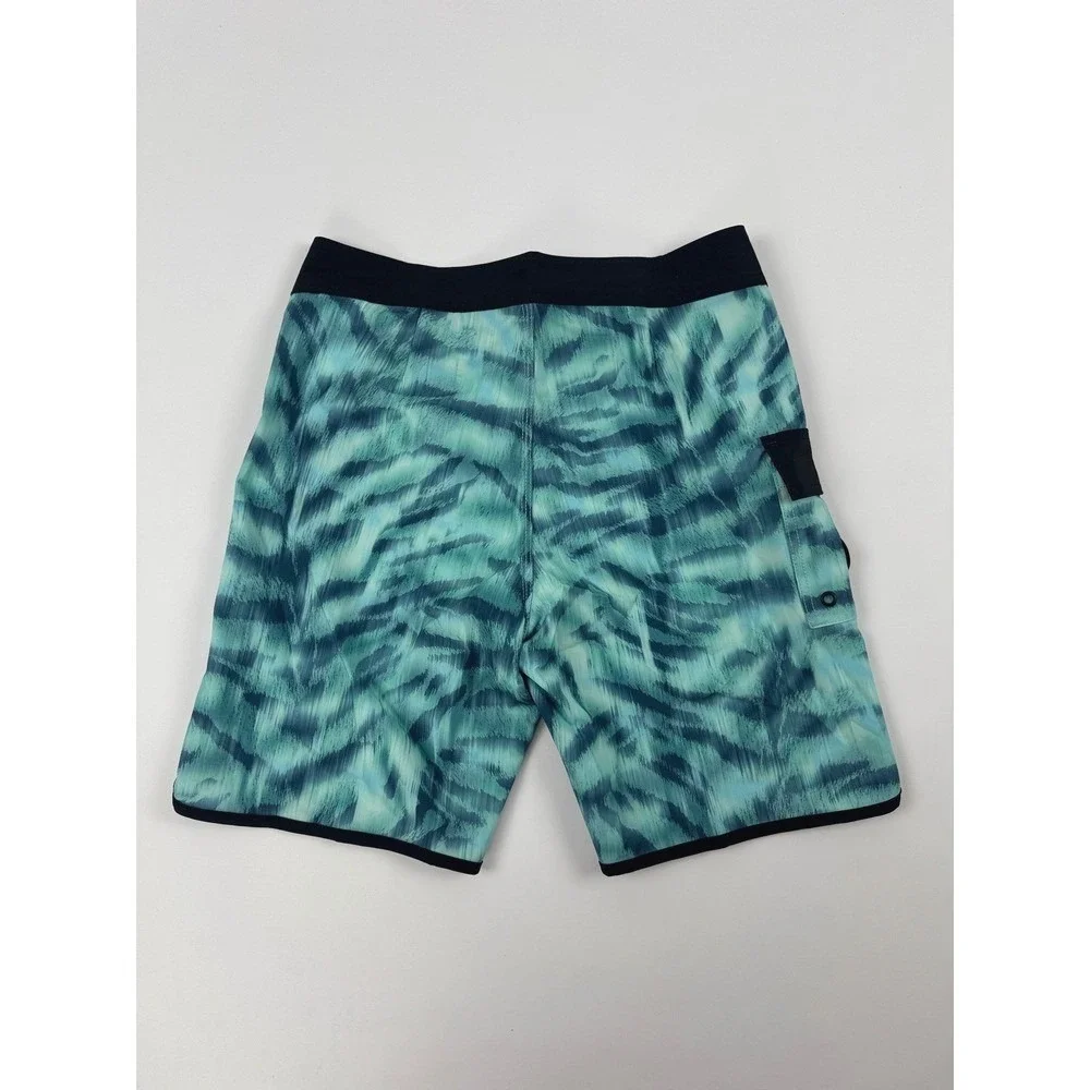 RVCA Eastern Trunk Board Shorts Teal Black‎ Size 28 (16) New With Tags